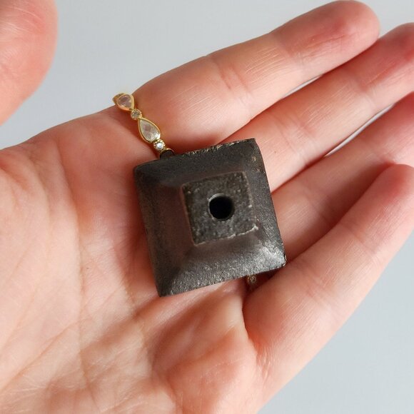 Square Pyramid Handmade Cabinet Knob Pulls for Drawers/Cabinets Set of 5 Handles - Picture 7 of 7